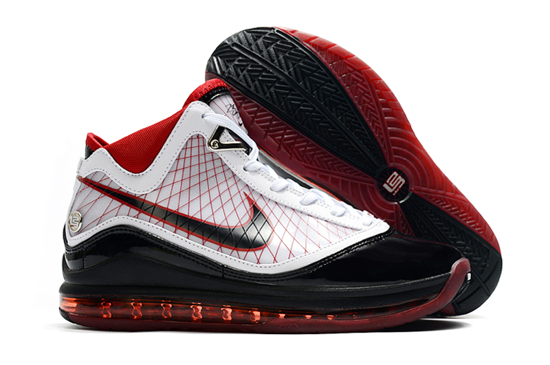 2020 Nike Lebron James VII White Black Red Shoes